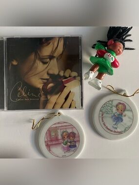 90s Christmas Nostalgia Bundle Céline Dion CD & Ornaments